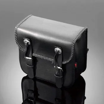 Zavazadlo na motocykl Highway Hawk Motocyklové brašny Highway Hawk CHICAGO - zdobené, TEK kůže (2ks) Černá