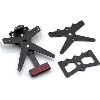 Držák SPZ Rizoma Nastavitelný držák RIZOMA s osvětlením SPZ a odrazkou pro motocykly APRILIA RSV4/Tuono V4R Černá