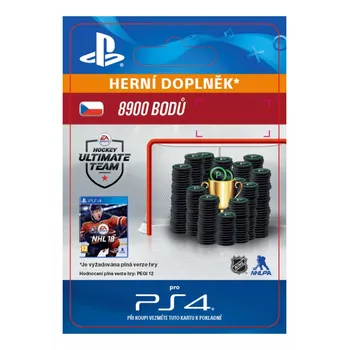 Herní předplatné NHL 18 PS4 8900 Ultimate Points ESD