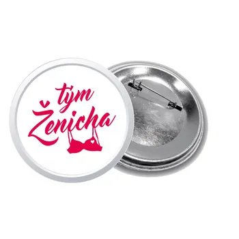 Recenze PotiskniTriko.cz Svatební placka tým ženicha 01 růzová