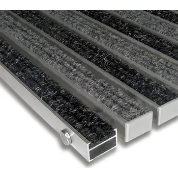 Rohožka Textilní hliníková vstupní rohož FLOMA Alu Standard - délka 80 cm, šířka 120 cm, výška 2,2 cm