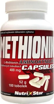 Aminokyselina Nutristar L-Methionin 400 mg 100 cps.