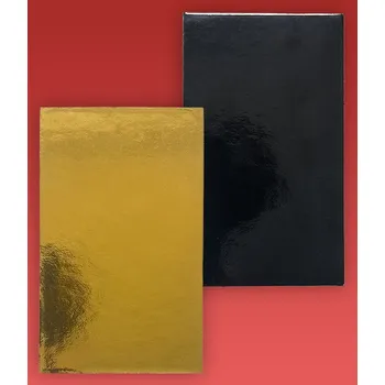 Jednorázové nádobí Podložka minidezert 2400, 10x6cm (zlato-černá) 100 ks/bal