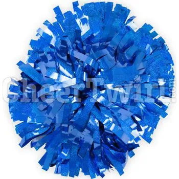 Holografický POMPON jednobarevný MODRÝ+ vak na pompony ZDARMA ke každému páru / 50 cm