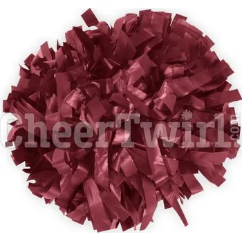 Party dekorace Wet Look POMPON jednobarevný VÍNOVĚ ČERVENÝ obj. nad 3 ks / 50 cm