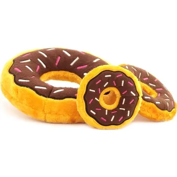 Hračka pro psa ZippyPaws Plyšový donut – čokoládový Velikost: S