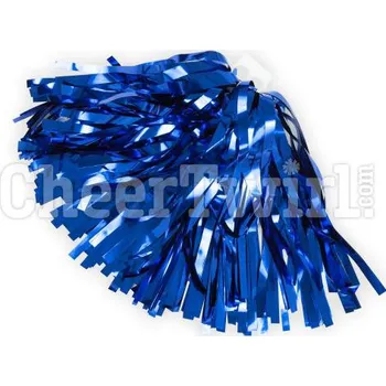 Karnevalový doplněk POMPON 25 cm modrý metalický