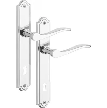 Dveřní kování Rostex Toska štítové dveřní kování - klika - klika pro klíč 72mm Cr