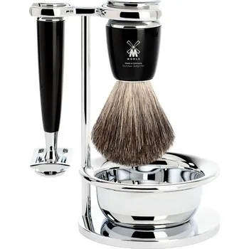 Mühle Rytmo Pure Badger sada na holení s miskou černá