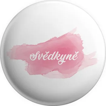 Placka Svědkyně do růžova (Bílá)