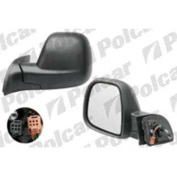 Auto zrcátko Zpětné zrcátko PEUGEOT PARTNER 12- černé elektrické