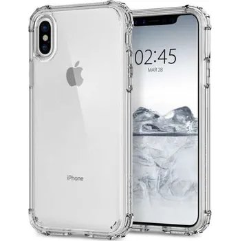 Pouzdro na mobilní telefon Spigen Crystal Shell na iPhone X transparentní