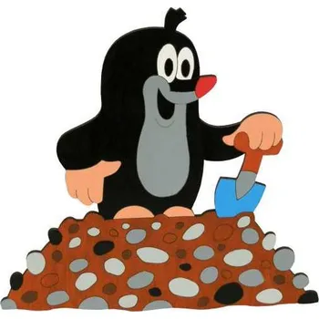 Samolepící dekorace DoDo velká dekorace Krtek na hromádce