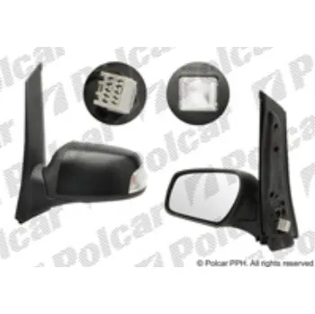 Auto zrcátko Zpětné zrcátko FORD C-MAX 03-10 s osvětlením prahu