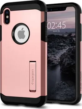 Pouzdro na mobilní telefon Spigen Tough Armor na iPhone X růžově zlatý