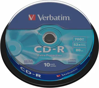 Optické médium Verbatim CD-R80 700 MB 52x DL 10 ks