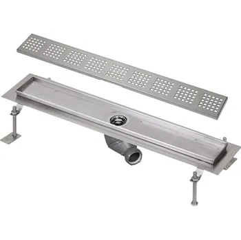 sprchový žlab SLKN 17FX - Nerezový koupelnový žlábek do prostoru, délka 85 cm, mat 68176