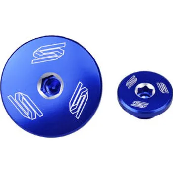 Zátka motoru boční SCAR ENGINE PLUG pro KAWASAKI KLX 450 R modrá (Doplňky pro motorku Scar )