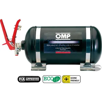 Hasicí přístroj OMP hasicí systém s man. spouštěčem a ocelovou nádobou, 4,25 litru BLACK COLLECTION
