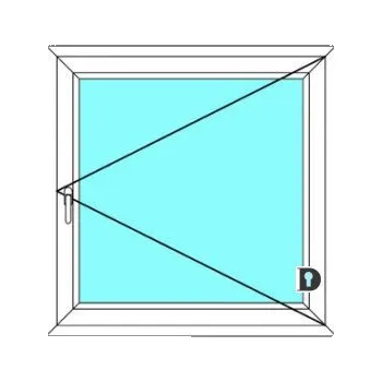 Okno Plastové okno 100x90 cm Jednokřídlé Otevírací Ekosun 6 BARVA PROFILU: Bílá - Dekor