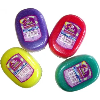 Abella Koupelová houba Broušená II. ovál více barev 13 x 9 cm