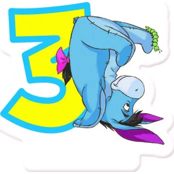 Dortová svíčka MEDVÍDEK PÚ narozeninová svíčka č. 3