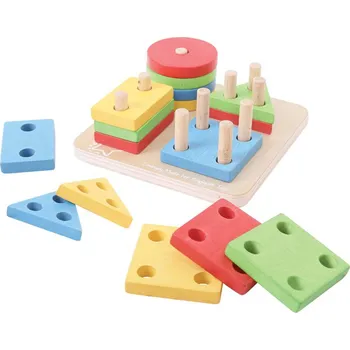 Hračka pro nejmenší Bigjigs Toys Nasazování tvarů na tyče