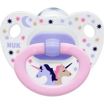 dudlíky NUK Classic Happy Days 18 + jednorožci/růžová