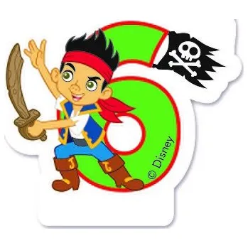Dortová svíčka CAPTAIN JAKE narozeninová svíčka č. 6