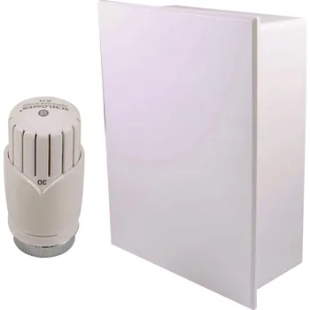 rozdělovač topení Schlösser RTL box HS1 s hlavicí osazenou uvnitř boxu Barva: Bílá, Svěrné spojky: 2x CU 15x1 mm