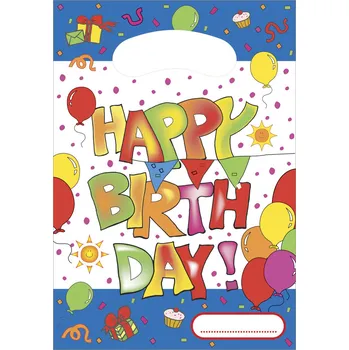 HAPPY BIRTHDAY dárkové tašky modré 6 ks