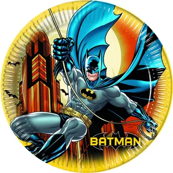 Party nádobí BATMAN talířky 8 ks, 23 cm