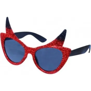 Karnevalový doplněk Rappa Brýle třpytivé s růžky čertice