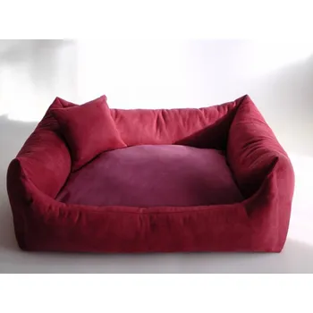 Pelíšek pro psa DELUXE Pelíšek pro psa - bordo / červená – malinová / bordo