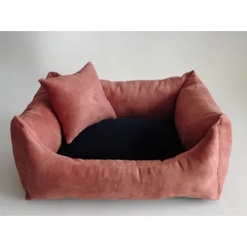 Pelíšek pro psa DELUXE Pelíšek pro psa - losos / granát - tmavý / losos