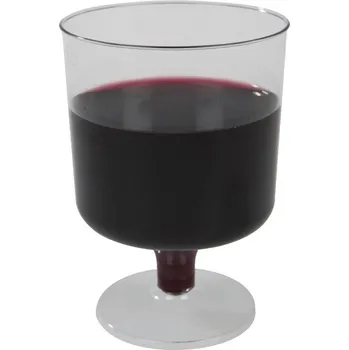 Jednorázové nádobí Pohárek / kelímek krystal na víno 0,2 l čirý (10 ks) - jednodílný