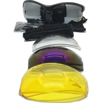 Příslušenství pro sportovní střelbu ODEON OPTICS Střelecké balistické sluneční brýle s výměnnými skly