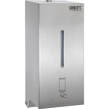 Dávkovač mýdla SLZN 72E - Automatický nerezový nástěnný dávkovač pěnového mýdla 0,85 l, matný 85727