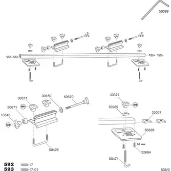 Thule Staple 45,25,78 mm 592, 593 50425