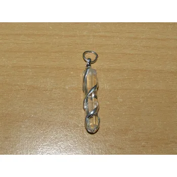 Drahý kámen Křišťál - Přívěsek - dobrušovaný krystal ve spirále - kpz6