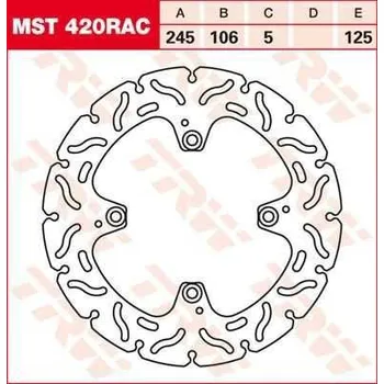 Brzdový komplet TRW MST420RAC brzdový kotouč, zadní DUCATI MONSTER 1100 rok 2010