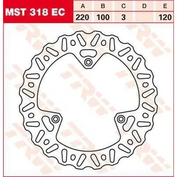 Brzdový komplet TRW MST318EC brzdový kotouč, přední YAMAHA YZ 80 rok 93-01
