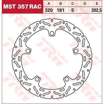 Brzdový komplet TRW MST357RAC brzdový kotouč, přední BMW K 1300 R rok 09-13