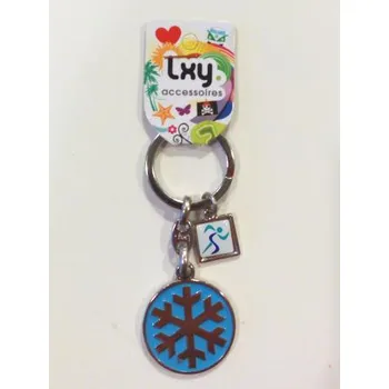 LXY přívěsek vločka modrá - S logem