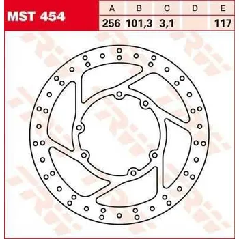 Brzdový komplet TRW MST454 brzdový kotouč, přední HONDA CRF 250 L rok 13-15