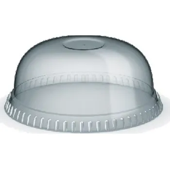 Jednorázové nádobí Víčko vypouklé bez otvoru pro kelímky pr. 78 mm průhledné (50 ks)