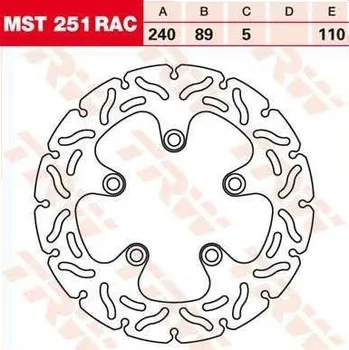 Brzdový komplet TRW MST251RAC brzdový kotouč, zadní SUZUKI GSF 1200 S BANDIT rok 96-05