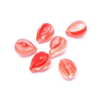 Dětské navlékací korálky Skleněný korálek - kapka (6 ks)