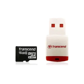 Transcend microSDHC 16 GB Class2 + čtečka (TS16GUSDHC2-P3) Paměťová karta Transcend microSDHC 16 GB Class2 + čtečka (TS16GUSDHC2-P3)