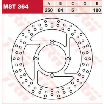 Brzdový komplet TRW MST364 brzdový kotouč, zadní SUZUKI GS 500 E rok 89-03